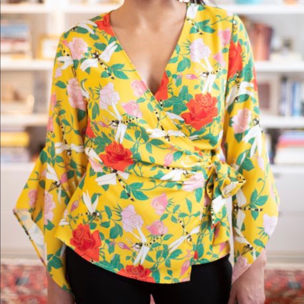Betabrand Perfect Blouse: Dragonfly - NWT